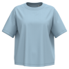 Fe d aqui mujer - frontal Camiseta cristiana Fe d'aquí para mujer, vista frontal - azul mediterráneo