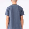 Fe d aqui washed navy - espalda Camiseta cristiana Fe d'aquí azul lavado, vista de espalda