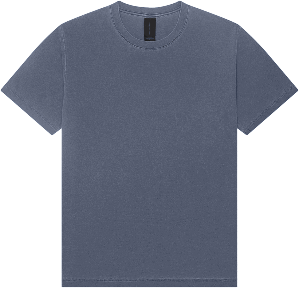 Camiseta Fe d'aquí washed navy — frontal Camiseta Fe d'aquí en azul lavado washed navy, vista frontal sobre fondo transparente