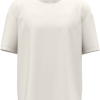 Camiseta GRÀCIA en algodón orgánico color crudo, vista frontal sobre fondo transparente